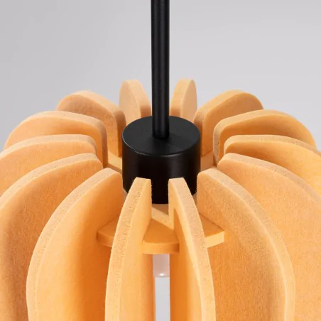 Lampy-sufitowe - lampa wisząca z modnym żółtym filcowym kloszem mula 27 sl.1858 sollux 