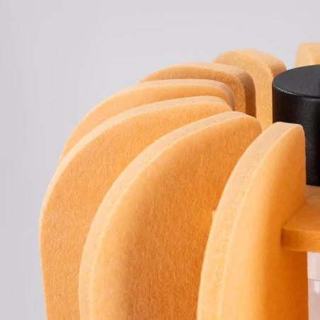 Lampy-sufitowe - lampa wisząca z modnym żółtym filcowym kloszem mula 27 sl.1858 sollux 