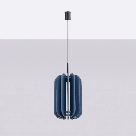 Lampy-sufitowe - lampa sufitowa wisząca mula 27 granatowa filcowa sl.1859 sollux 