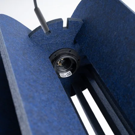 Lampy-sufitowe - lampa sufitowa wisząca mula 27 granatowa filcowa sl.1859 sollux 