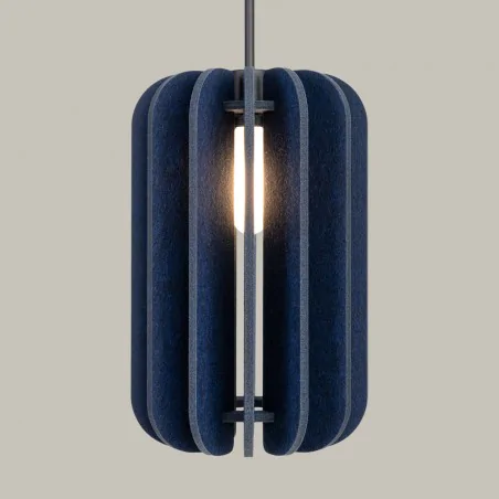 Lampy-sufitowe - lampa sufitowa wisząca mula 27 granatowa filcowa sl.1859 sollux 