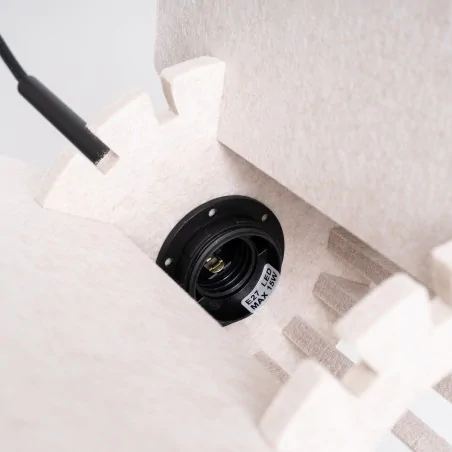 Lampy-sufitowe - lampa wisząca sufitowa modna filcowa mula 45 beżowa sl.1860 sollux 