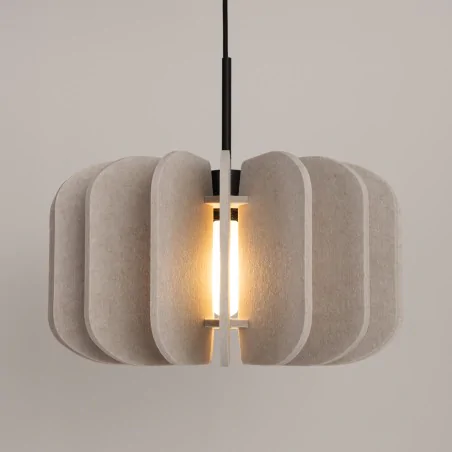 Lampy-sufitowe - lampa wisząca sufitowa modna filcowa mula 45 beżowa sl.1860 sollux 