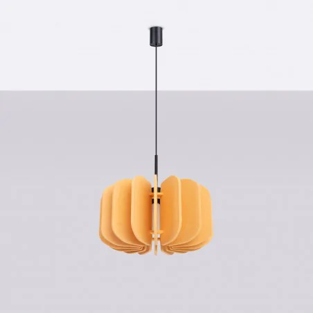 Lampy-sufitowe - lampa sufitowa modna z żółtym filcowym składanym kloszem wisząca mula 45 sl.1861 sollux 