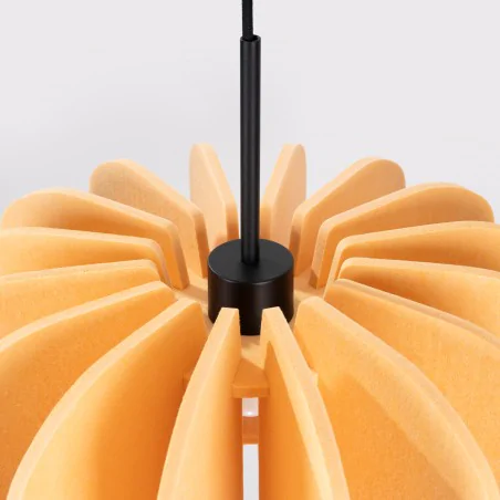 Lampy-sufitowe - lampa sufitowa modna z żółtym filcowym składanym kloszem wisząca mula 45 sl.1861 sollux 