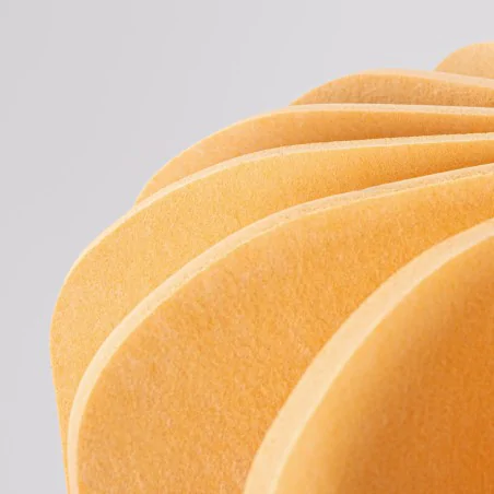 Lampy-sufitowe - lampa sufitowa modna z żółtym filcowym składanym kloszem wisząca mula 45 sl.1861 sollux 