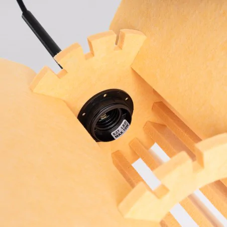 Lampy-sufitowe - lampa sufitowa modna z żółtym filcowym składanym kloszem wisząca mula 45 sl.1861 sollux 