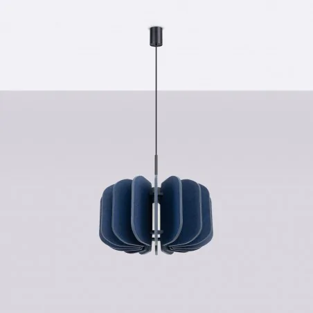 Lampy-sufitowe - lampa wisząca mula 45 granatowa z filcowym kloszem sl.1862 sollux 