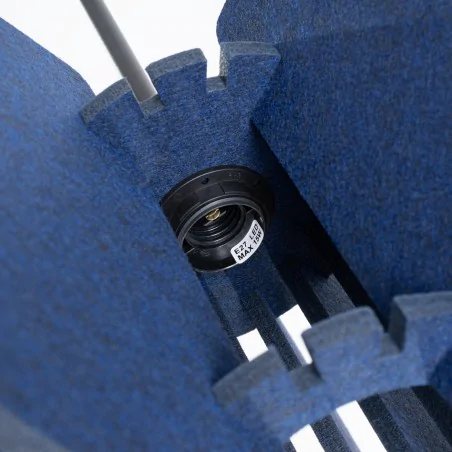 Lampy-sufitowe - lampa wisząca mula 45 granatowa z filcowym kloszem sl.1862 sollux 