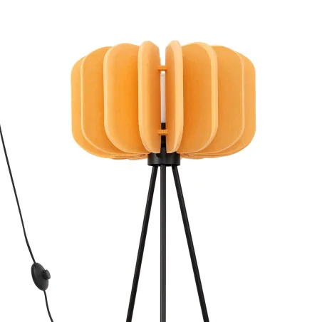Lampy-stojace - lampa podłogowa z żółtym kloszem z filcu mula 45 na trójnogu sl.1864 sollux 