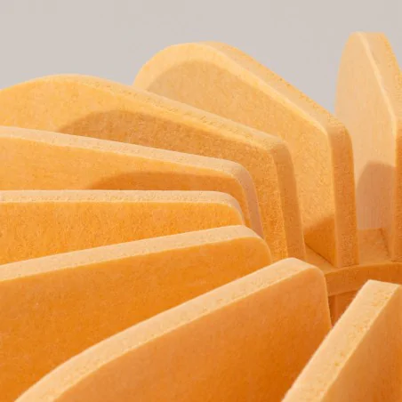 Lampy-stojace - lampa podłogowa z żółtym kloszem z filcu mula 45 na trójnogu sl.1864 sollux 