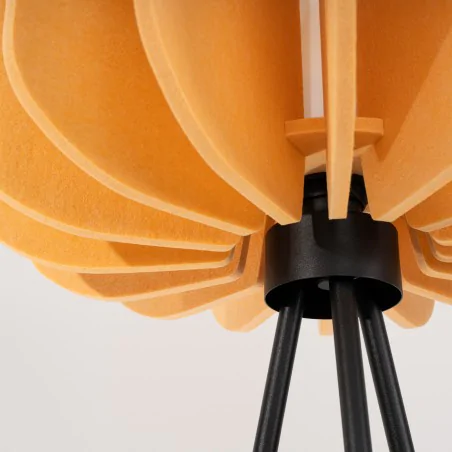 Lampy-stojace - lampa podłogowa z żółtym kloszem z filcu mula 45 na trójnogu sl.1864 sollux 