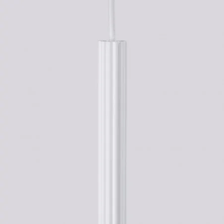 Lampy-sufitowe - lampa wisząca 2 długie karbowane rury arche 2p biała sl.1866 sollux 