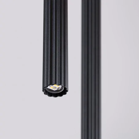 Lampy-sufitowe - lampa wisząca do kuchni zwis podwójny 2 rury arche 2p czarna sl.1867 sollux 