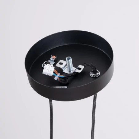 Lampy-sufitowe - lampa wisząca do kuchni zwis podwójny 2 rury arche 2p czarna sl.1867 sollux 