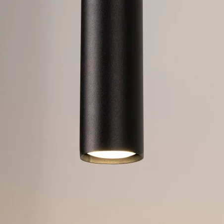 Lampy-sufitowe - lampa wisząca nad wyspę 2 czarne tuby sufitowe lagos sl.1869 sollux 