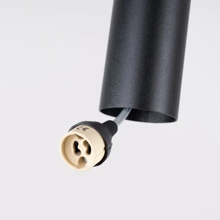 Lampy-sufitowe - lampa wisząca nad wyspę 2 czarne tuby sufitowe lagos sl.1869 sollux 