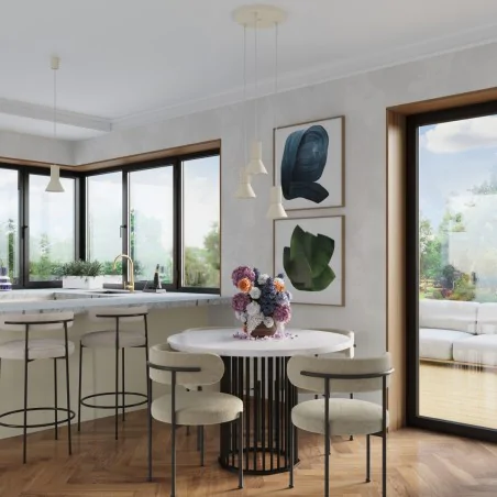 Lampy-sufitowe - lampa wisząca oświetlenie do kuchni oprawa potrójna estria 3p beżowa sl.1871 sollux 