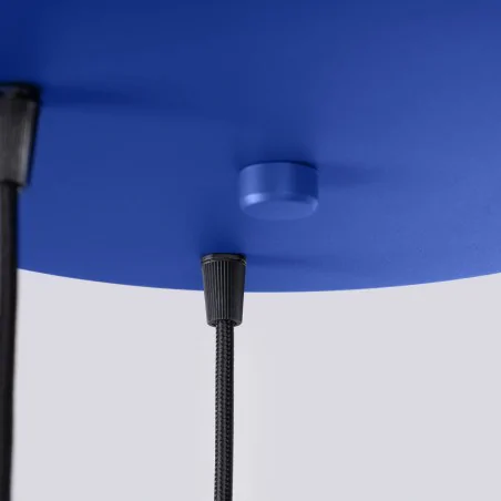 Lampy-sufitowe - lampa wisząca sufitowa potrójna biało-niebieska estria 3p e14 ultramaryna sl.1875 sollux 