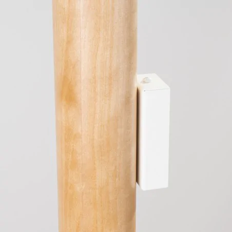 Kinkiety-do-salonu - kinkiet ścienny podwójny tuba drewniana lampa na ścianę lino sl.1878  sollux 