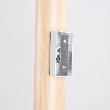 Kinkiety-do-salonu - kinkiet ścienny podwójny tuba drewniana lampa na ścianę lino sl.1878  sollux 