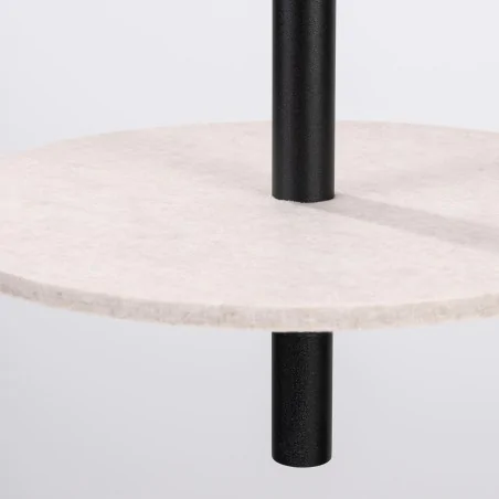 Lampy-sufitowe - lampa wisząca tuba z filcowym kołem feltro 1 czarno-beżowa sl.1879 sollux 