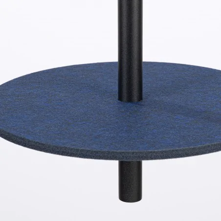 Lampy-sufitowe - lampa wisząca cienka tuba z kołem filcowym feltro 1 granatowa sl.1881 sollux 