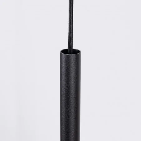 Lampy-sufitowe - lampa wisząca cienka tuba z kołem filcowym feltro 1 granatowa sl.1881 sollux 