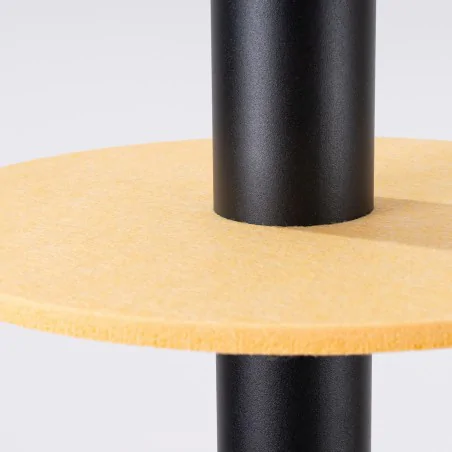 Lampy-sufitowe - lampa wisząca tuba czarna z żółtym kołem pelta 1 sl.1883 sollux 