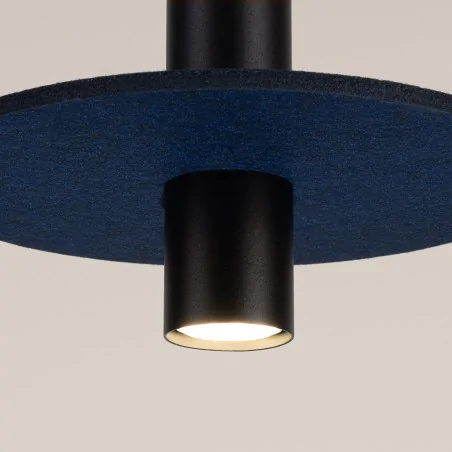 Lampy-sufitowe - lampa wisząca sufitowa pelta 1 z filcowym kołem granatowa sl.1884 sollux 
