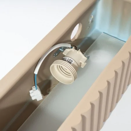 Kinkiety-do-salonu - kinkiet ceramiczny lampa ścienna ryflowana e27 rigata taupe sl.1887 sollux 