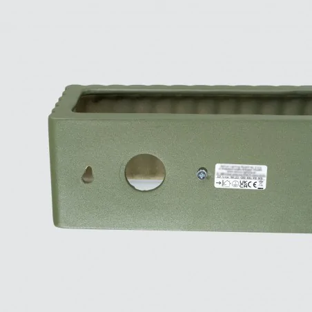 Kinkiety-do-salonu - kinkiet ceramiczny karbowany prostokąt e27 rigata zielony oliwkowy sl.1888 sollux 