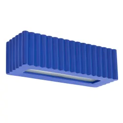 Kinkiety-do-salonu - kinkiet ceramiczny lampa ścienna e27 niebieska rigata ultramaryna sl.1889 sollux