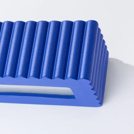 Kinkiety-do-salonu - kinkiet ceramiczny lampa ścienna e27 niebieska rigata ultramaryna sl.1889 sollux 