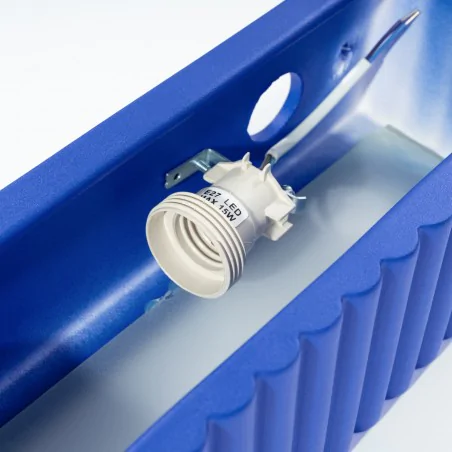 Kinkiety-do-salonu - kinkiet ceramiczny lampa ścienna e27 niebieska rigata ultramaryna sl.1889 sollux 