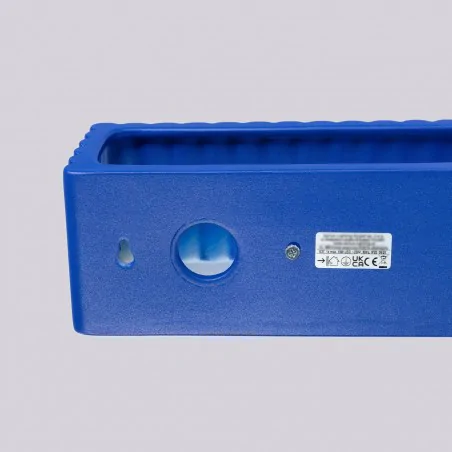 Kinkiety-do-salonu - kinkiet ceramiczny lampa ścienna e27 niebieska rigata ultramaryna sl.1889 sollux 