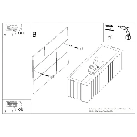 Kinkiety-do-salonu - kinkiet ceramiczny lampa ścienna e27 niebieska rigata ultramaryna sl.1889 sollux 