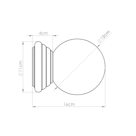 Kinkiety-lazienkowe - kinkiet ścienny kula z beżową obudową do łazienki zori sl.1891 sollux 