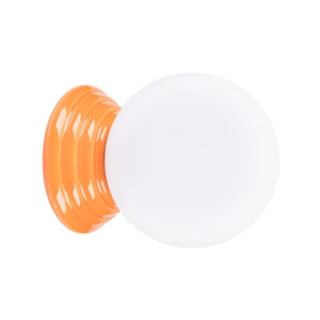 Kinkiety-lazienkowe - kinkiet ścienny łazienkowy pomarańczowy ip44 mleczna biała kula zori sl.1893 sollux 