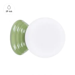 Kinkiety-lazienkowe - lampa ścienna w zielonej oliwkowej obudowie do łazienki zori sl.1894 sollux