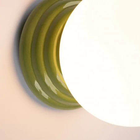 Kinkiety-lazienkowe - lampa ścienna w zielonej oliwkowej obudowie do łazienki zori sl.1894 sollux 