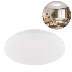 Plafony - plafoniera led okrągła 12w neutralna biała 24,5cm moli led c 04893 ideus