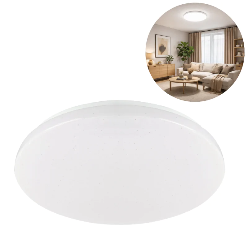 Plafony - plafoniera led okrągła 12w neutralna biała 24,5cm moli led c 04893 ideus firmy IDEUS - STRUHM 