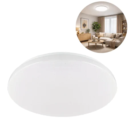 Plafony - plafoniera led okrągła 12w neutralna biała 24,5cm moli led c 04893 ideus 