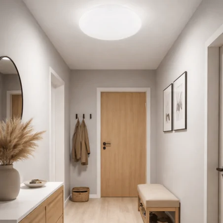 Plafony - plafoniera led okrągła 12w neutralna biała 24,5cm moli led c 04893 ideus 