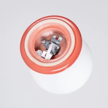 Kinkiety-lazienkowe - kinkiet ścienny do łazienki w brzoskwiniowej obudowie zori sl.1895 sollux 