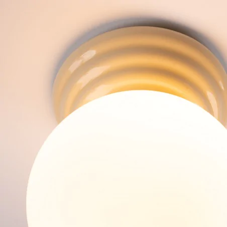 Plafony - lampa sufitowa plafon beżowy do łazienki ip44 kula zori sl.1897 sollux 