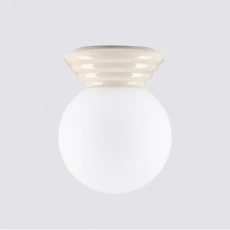 Plafony - lampa sufitowa plafon beżowy do łazienki ip44 kula zori sl.1897 sollux 