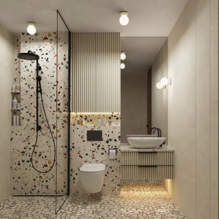 Plafony - lampa sufitowa plafon beżowy do łazienki ip44 kula zori sl.1897 sollux 