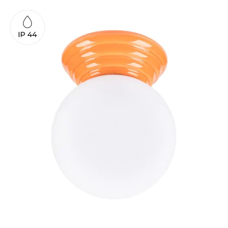 Plafony - plafon sufitowy pomarańczowy do łazienki ip44 kula zori sl.1899 sollux 
